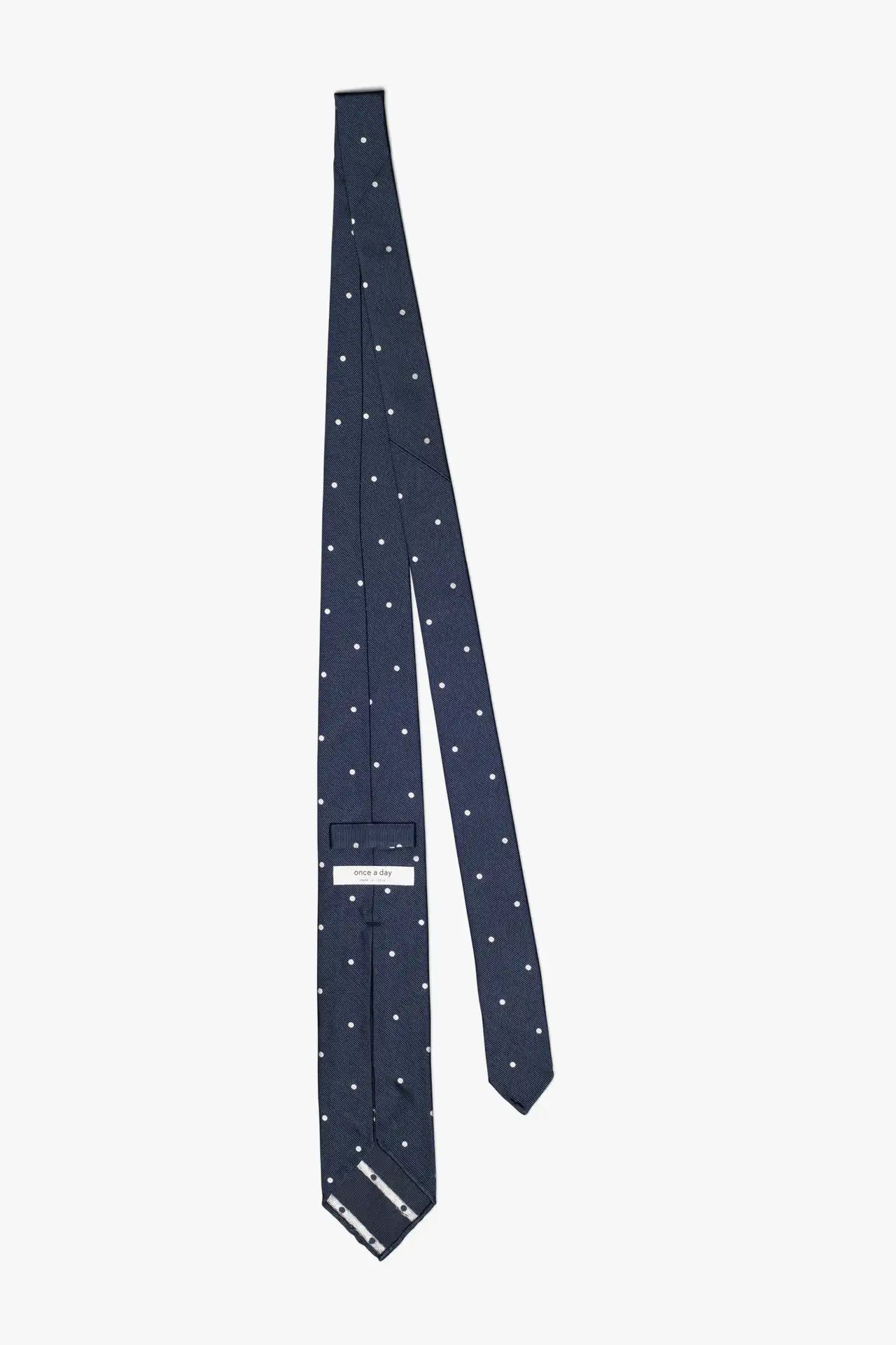 The Dotted 7 Fold - Navy Blue