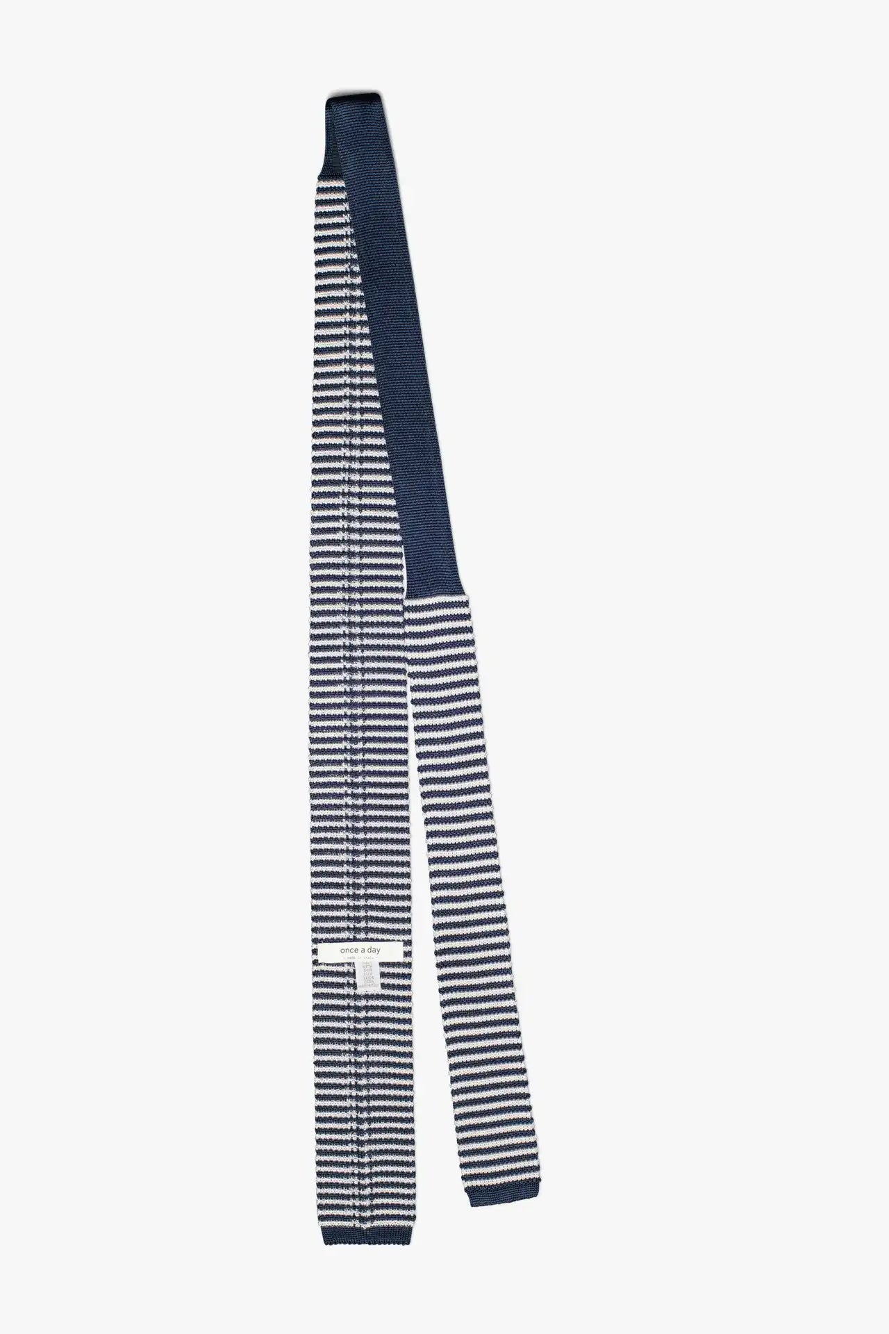 The Stripe Tie - Navy Blue