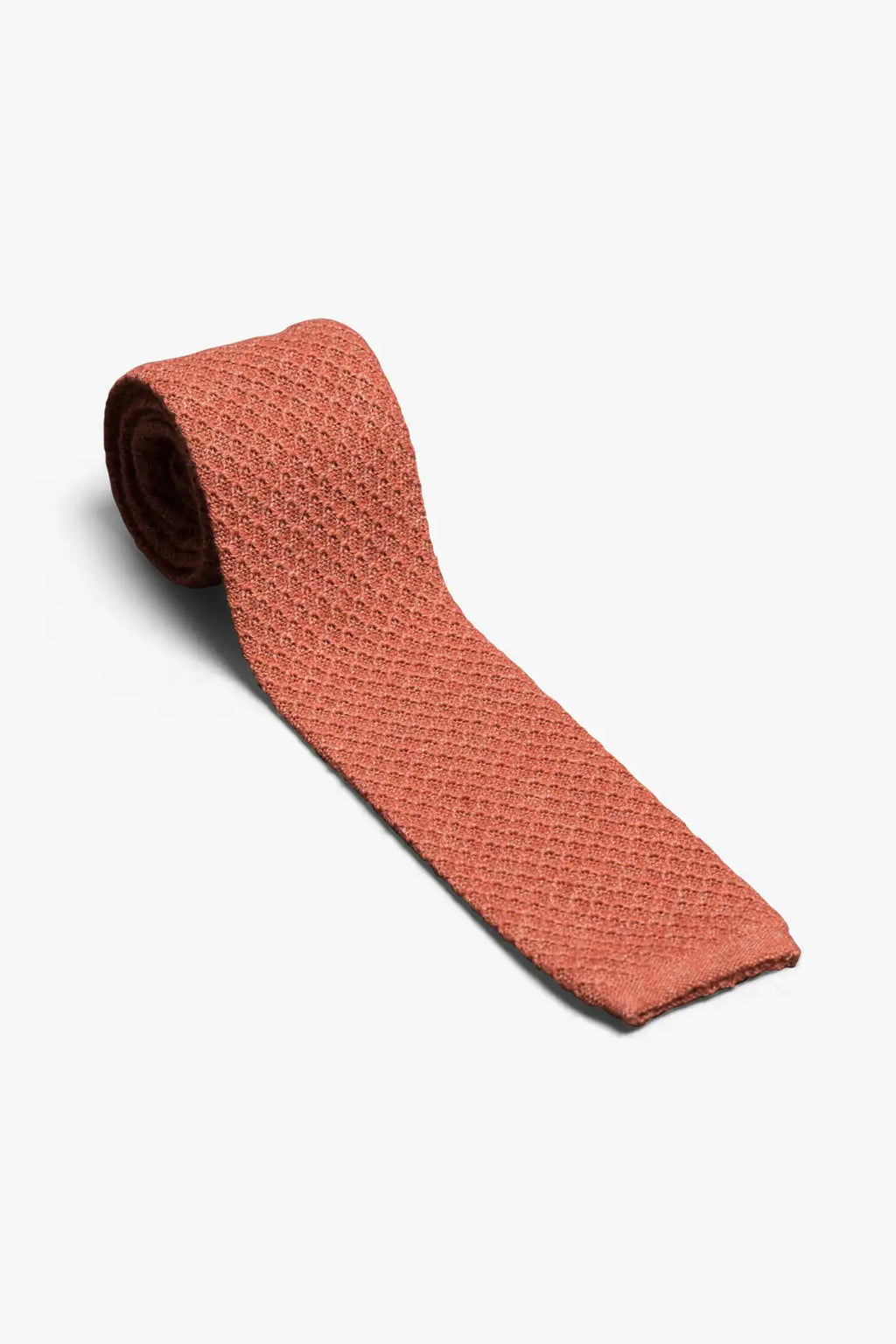 Cotton knitted Tie - Copper Orange