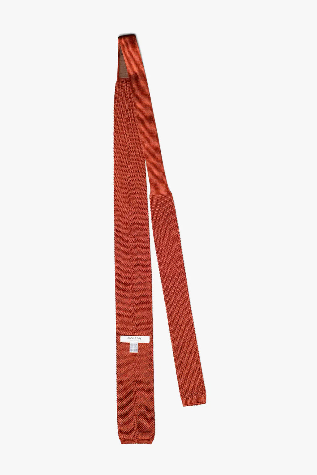Silk knitted Tie - Orange summer