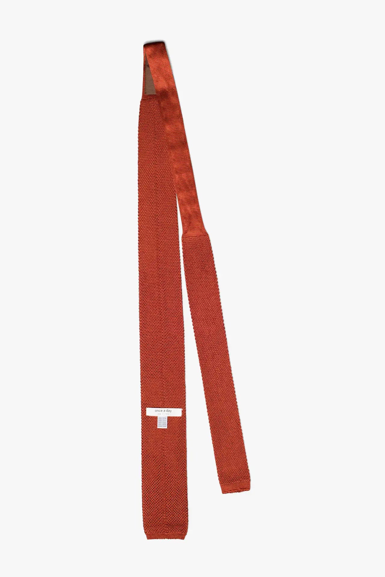 Silk knitted Tie - Orange summer