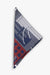 New York motive pocket square in silk, gray and blue