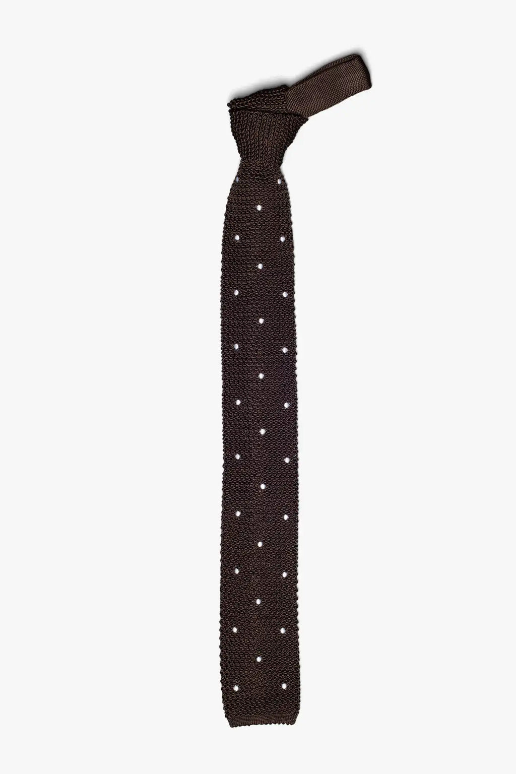 Polka Tie - Brown