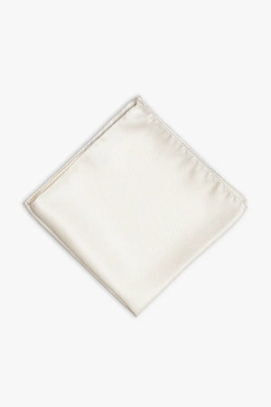 white silk pocket square in twill. Perfect for festive and formal occasions. Made in Italy.