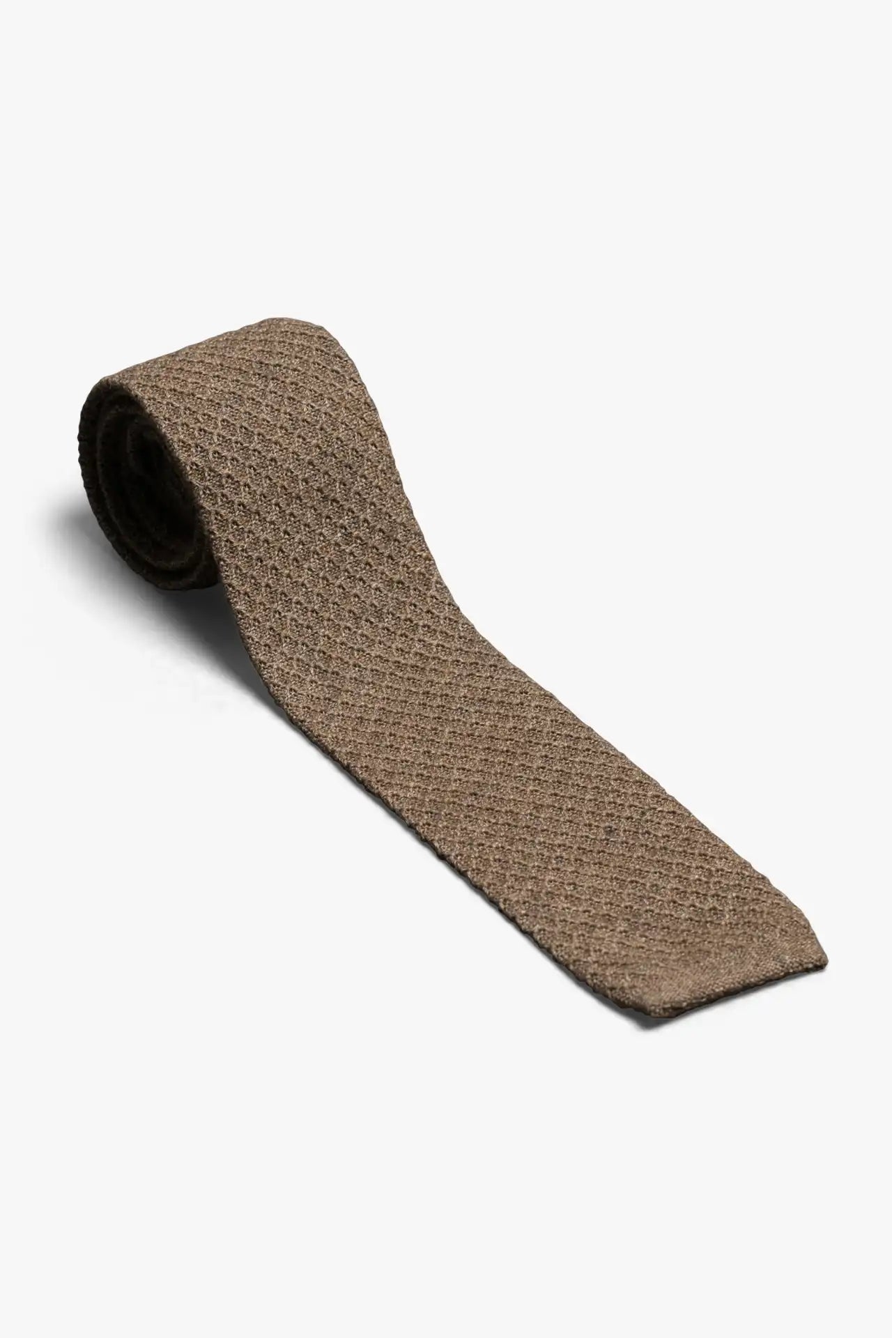 Cotton knitted Tie - Brown