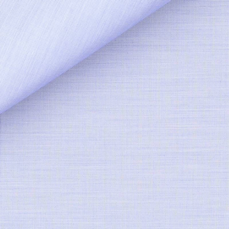 Light-Blue-cotton-poplin-shirt-fabric-Italian-Thomas Mason- wrinkle resilient