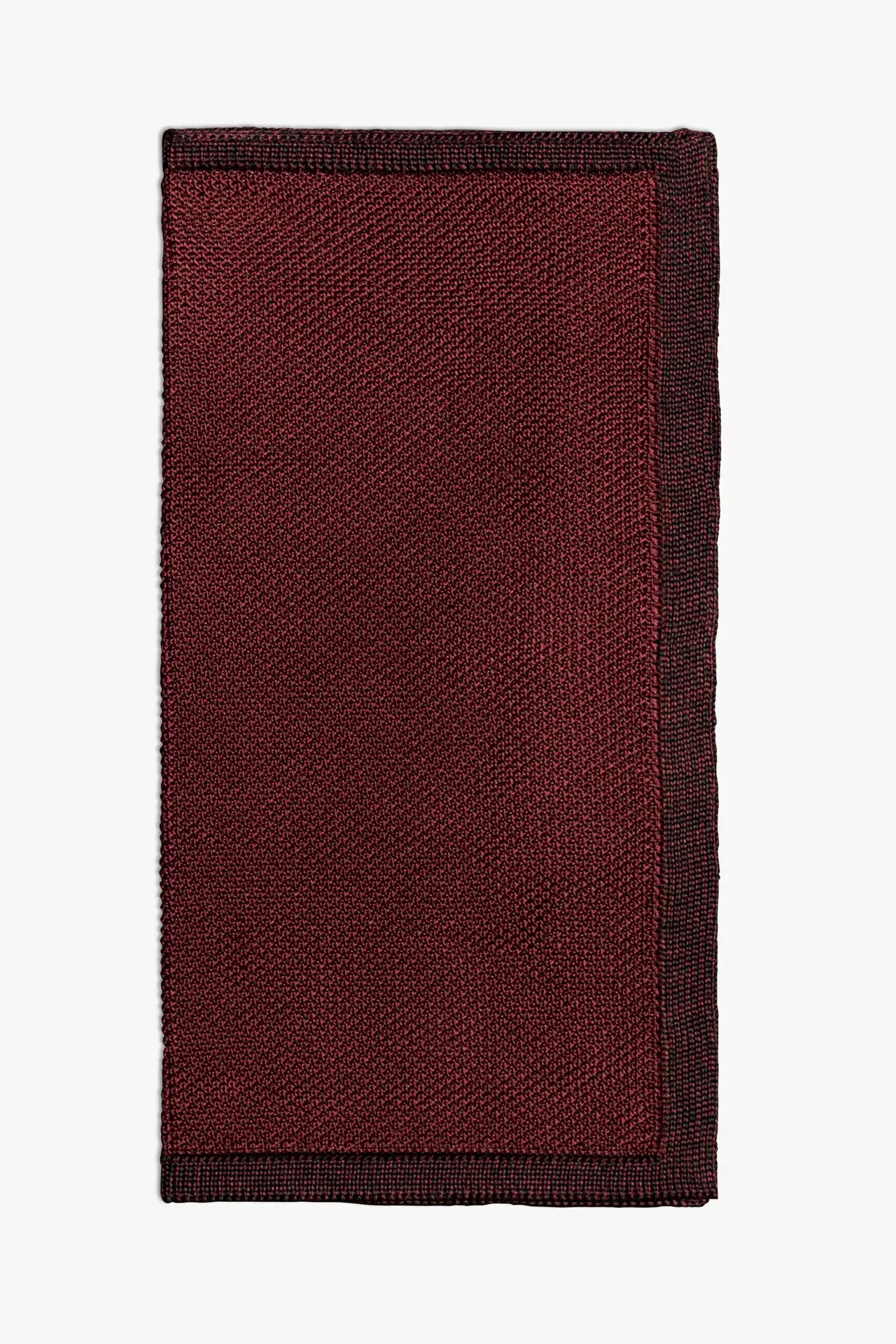 Maroon red melange pocket square in silk made in Italy