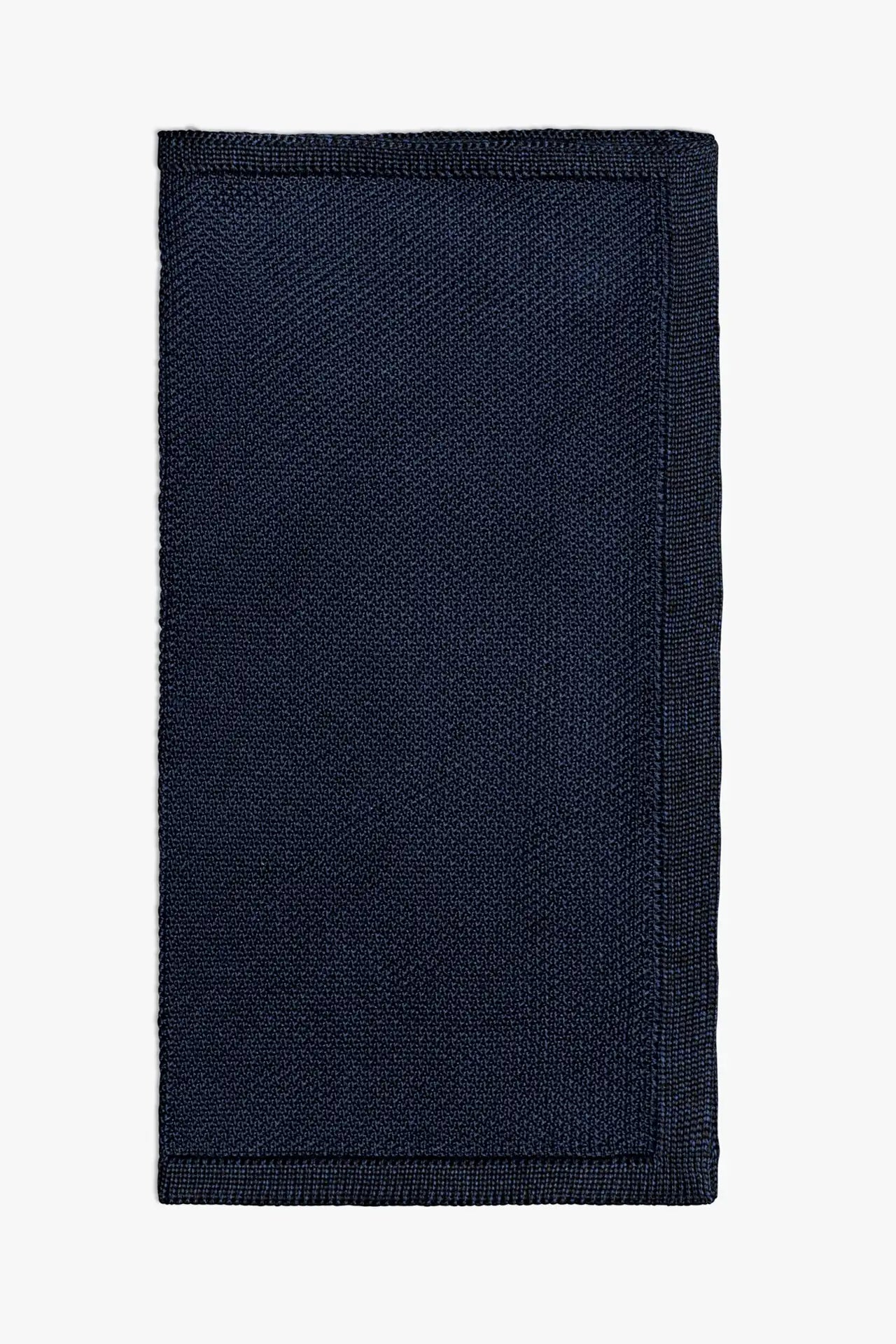 Navy blue pocket square in silk made in Italy