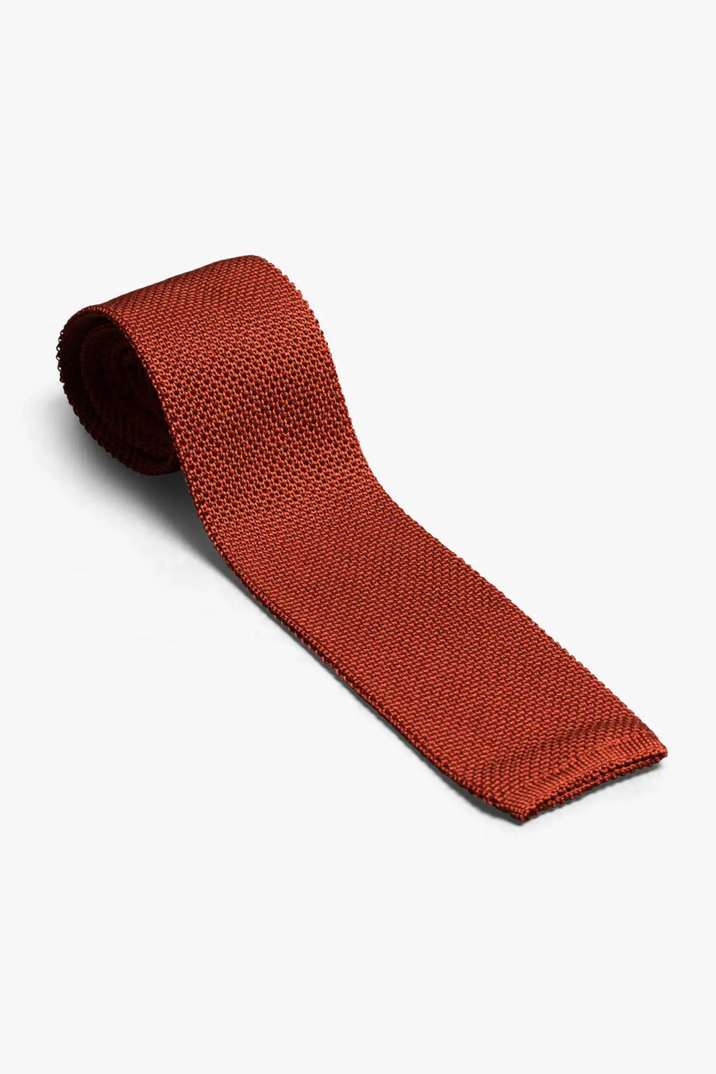 Silk knitted Tie - Orange summer