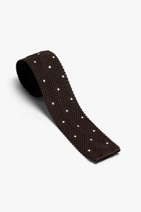 Polka Tie - Brown