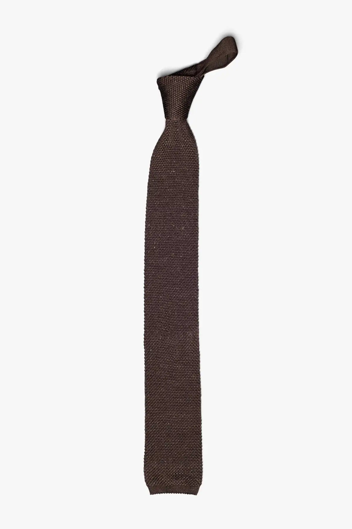 Silk Linen Tie - Brown Melange