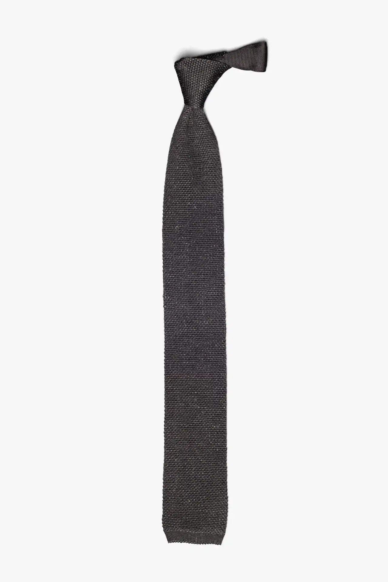 Silk Linen Tie - Gray once day Melange - a