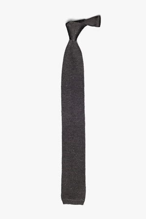 Silk Linen Tie - Gray Melange